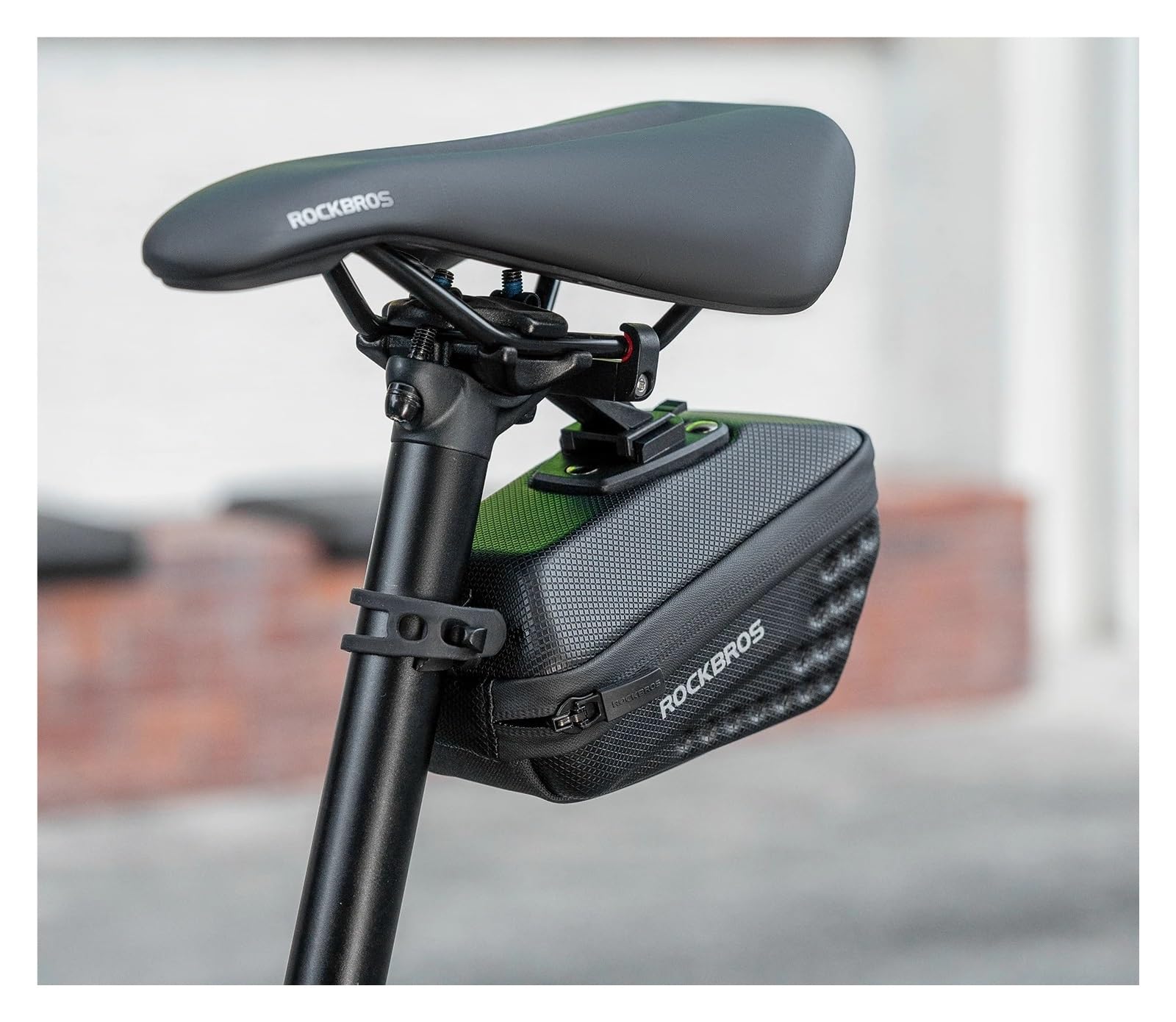 Borsa da sella for bicicletta impermeabile con guscio rigido da 1 pezzo | Conservare piccoli attrezzi for il ciclismo notturno quotidiano.