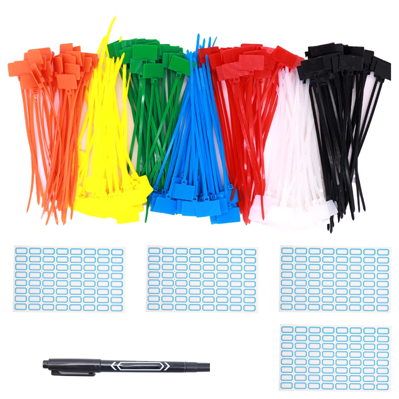 LC LICTOP Colorful Sign Tag Nylon Ties 0.6