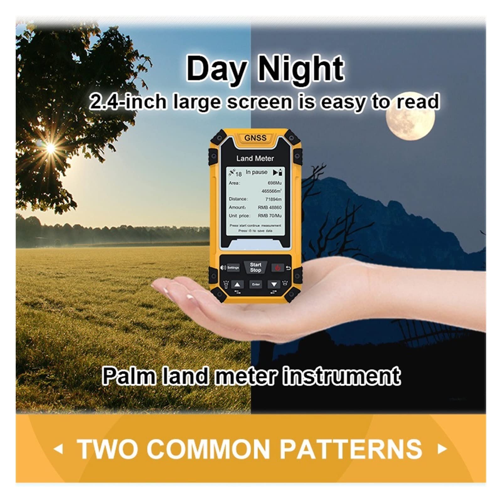 Ręczny miernik terenu GPS S1 przenośny GPS GPS GLONASS SBAS BeiDou miernik pomiaru terenu pomiar górski 2.4 calowy ekran narzędzie do geodezji Narzędzie pomiarowe do pomiarów zewnętrznych