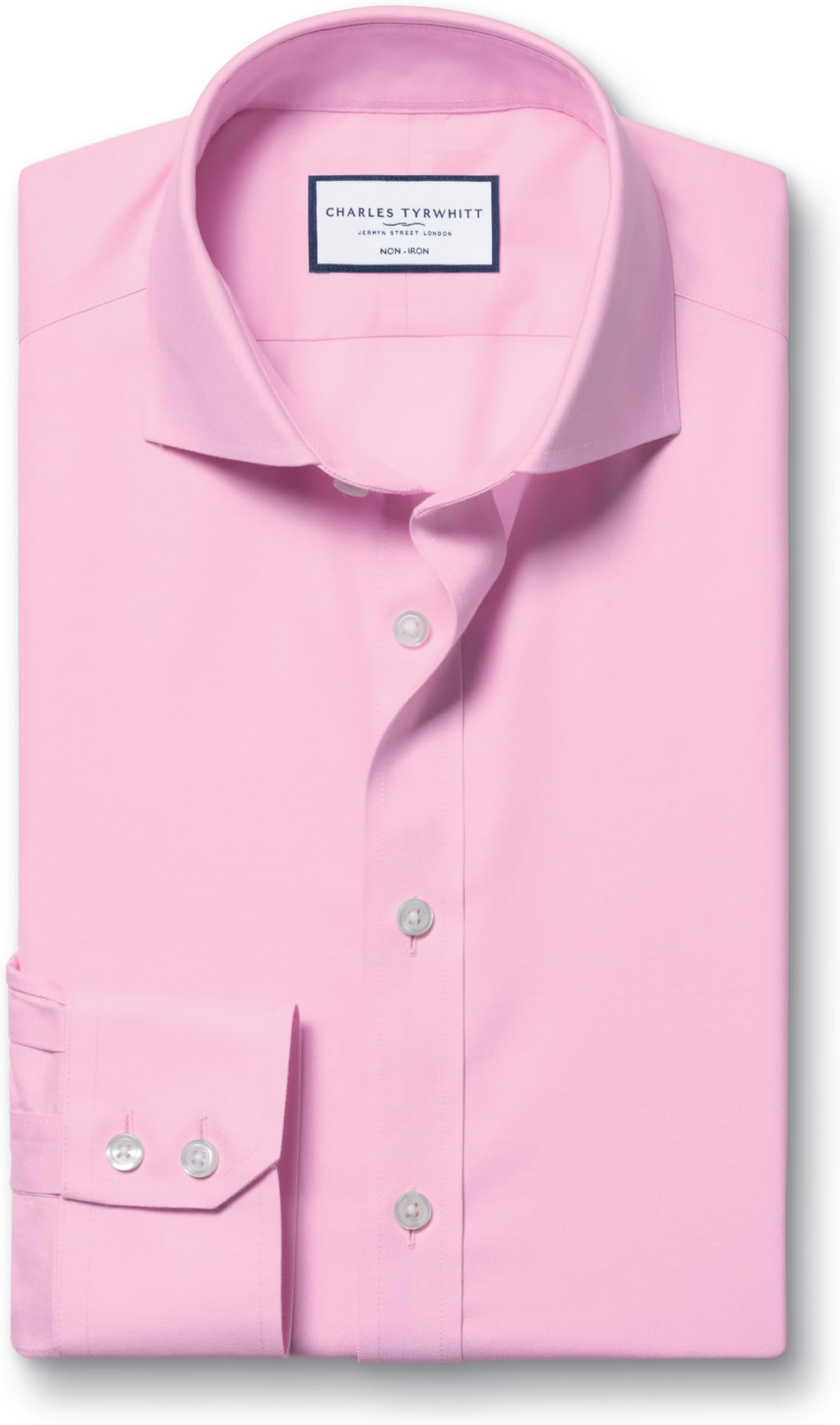 โ Charles Tyrwhitt Shirts for Men - Pink Non Iron with 100% Cotton Twill