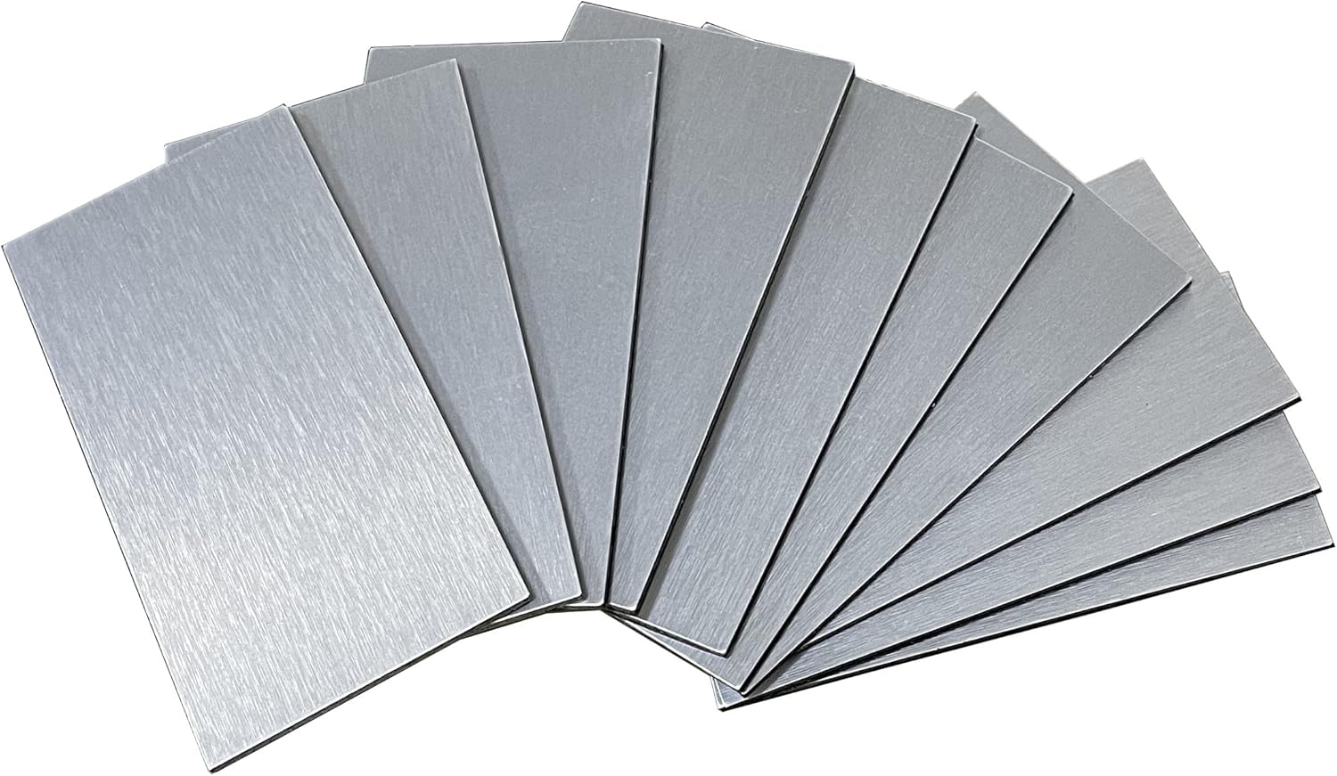 XUANINY 96 azulejos para salpicaduras, superficie cepillada plateada de aluminio de 3 x 6 pulgadas, adhesivo de metal de pared 3D de metro para