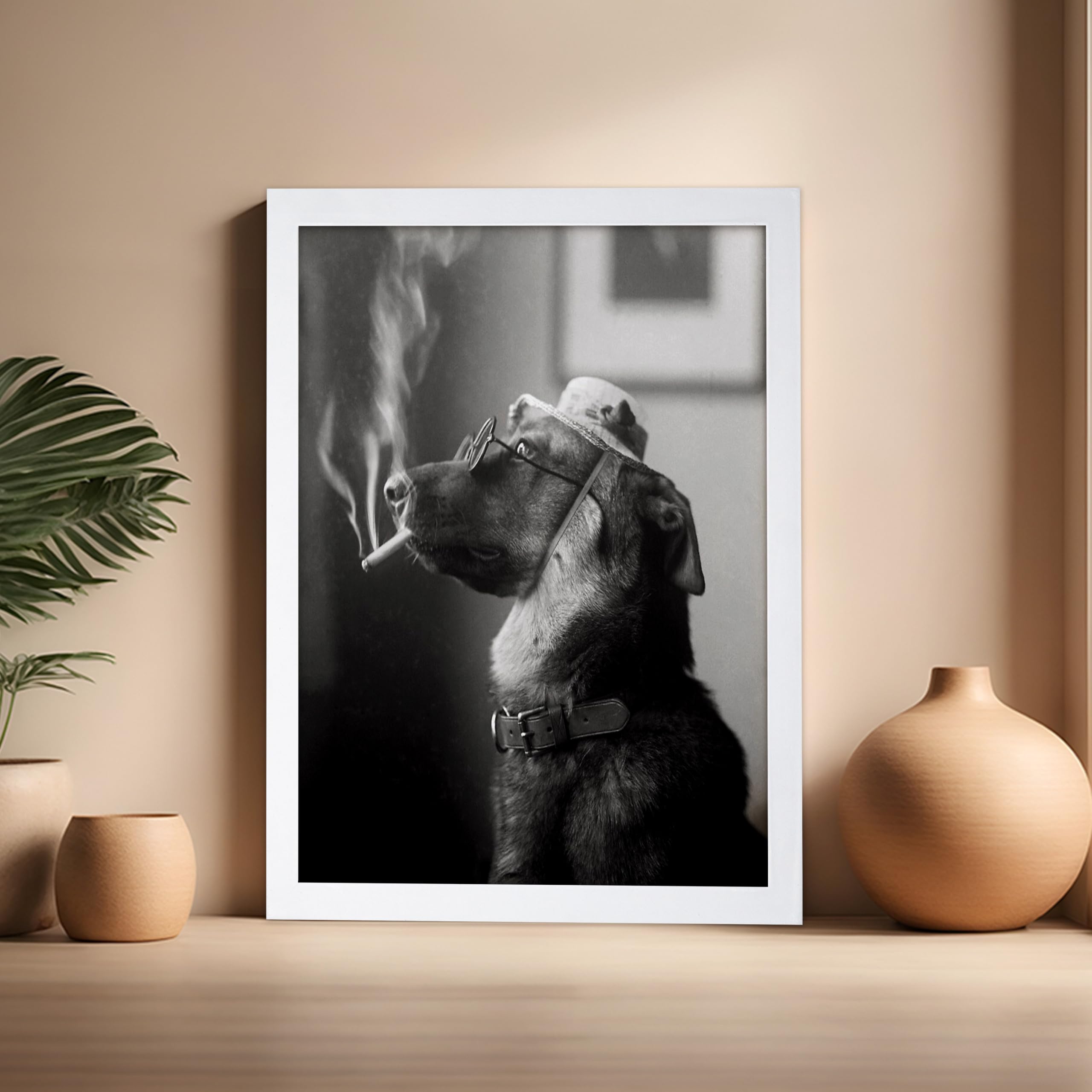 dog smoking a cigarette Amazon.com: Poster Master Dog Smoking Cigarette Print - Animal Poster -  Black & White Photography Art - Funny Gift for Men, Women, Animal Lover -  Decor for Bedroom, Office