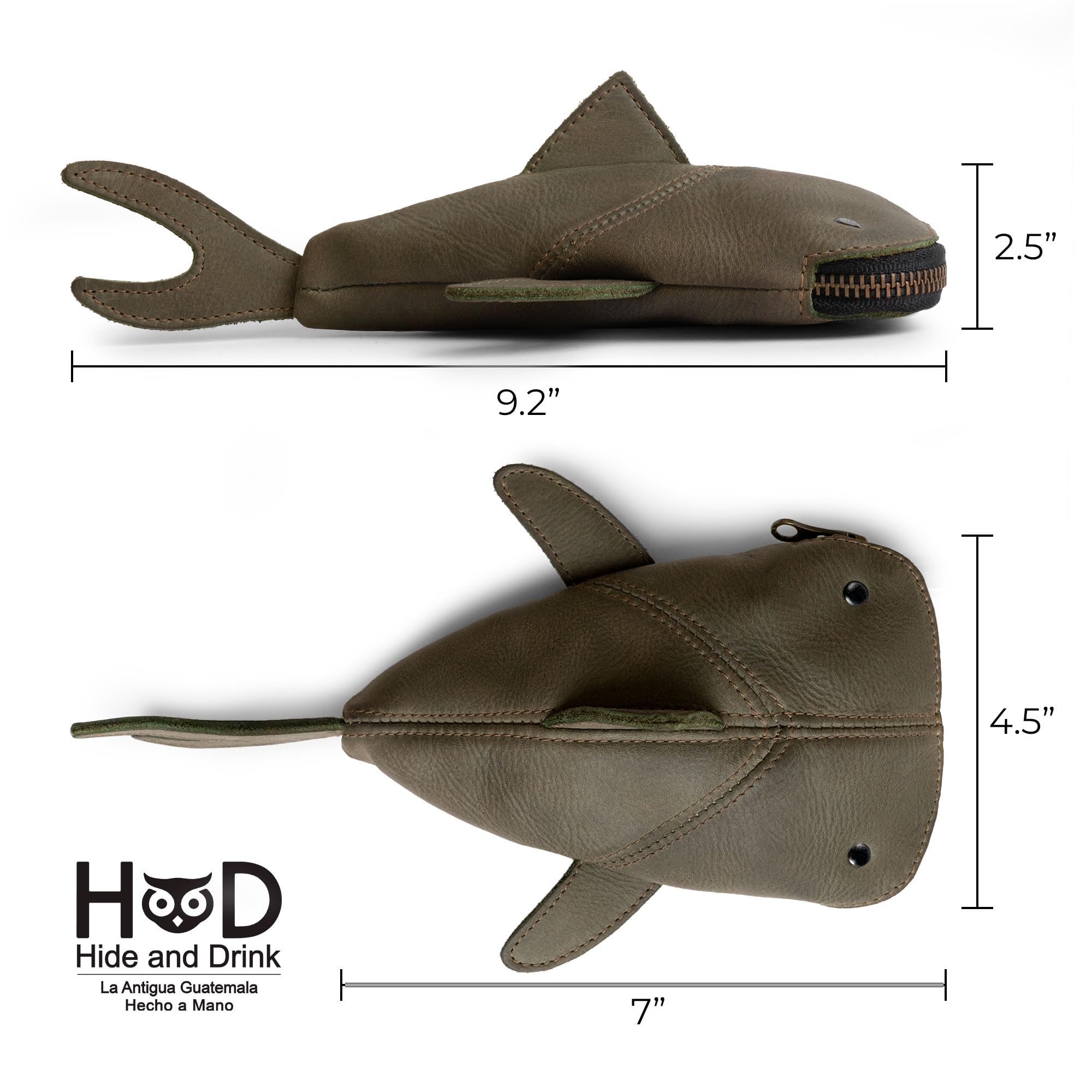 Amazon.com: Hide & Drink, Full Grain Leather Zipper Coin Pouch