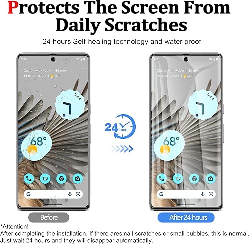Miniatura 2 de Paquete de 3 protectores de pantalla para Google Pixel 7 Pro, protector de pantalla de TPU suave (no vidrio), antiarañazos, alta definición, sin