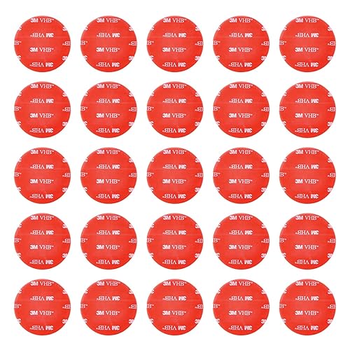 HSTECH 30 cintas redondas de doble cara resistentes, (diámetro 1 pulgada) 3M VHB cinta adhesiva fuerte cinta adhesiva impermeable para pared