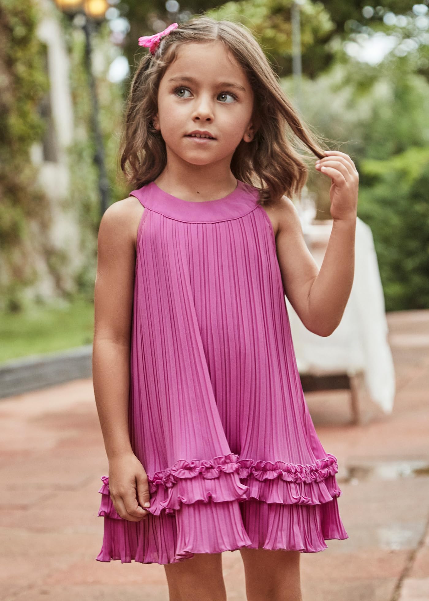 Mayoral Plissee Kleid für Mädchen Orchidee 5 Jahre (110cm)