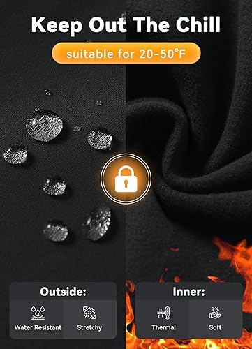 Miniatura 4 de BALEAF Pantalones de ciclismo de invierno para hombre, con acolchado 4D, térmicas, resistentes al agua, para ciclismo, para clima frío, bolsillos