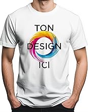 Panorama Custom Unisex Shirt White and Black Color- Customizable Photo Tshirt 100% Cotton - Personalized Gift Woman and Man - Custom Photo Text Tee Shirt - Shirts Short Customize