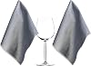 HIDMD Extra Large Microfiber Glass Polishing Cloths Microfiber Glass Cleaning Cloth Streak Free Lint Free Bar Towel 40 X 60cm 2 Pack Grey