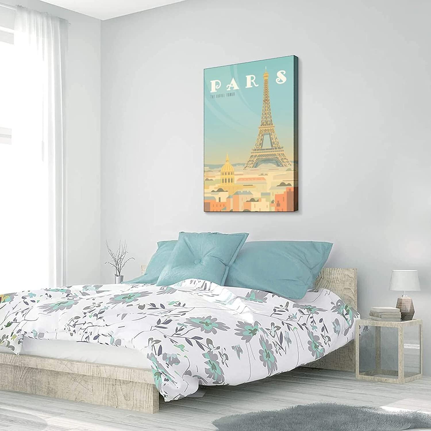 Poster Toile Tour Eiffel Paris Feux D'artifice Nuit - Décoration Murale Moderne 40 X 60 Cm - 5