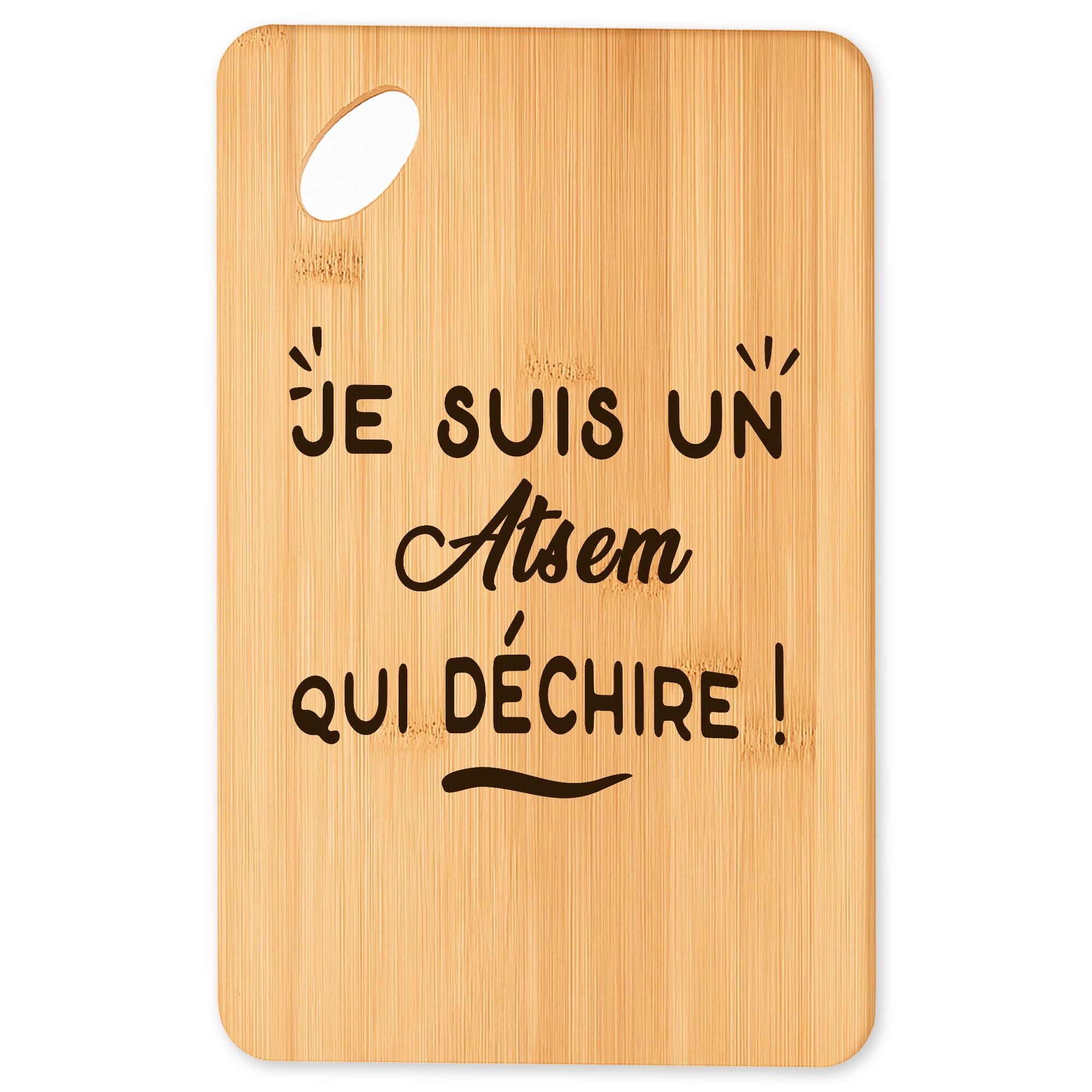 Planche à découper Atsem résistante en bambou pour plateau apéro