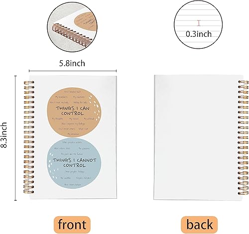 Miniatura 9 de VNWEK ACT - Cuaderno de espiral de flexibilidad psicológica para salud mental, 5.5 x 8.3 pulgadas, cuaderno de espiral de tapa dura con forro