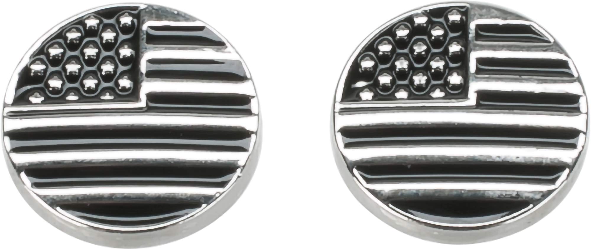 Evike - Matrix US Flag Airsoft Pistol Handle Metal Emblem Logo Set for Airsoft 1911 2011 Hi-CAPA M9