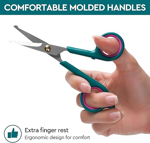 Miniatura 3 de PINKIELINK Tijeras de aseo para mascotas, cortes cómodos y suaves para piel corporal y vello facial, tijeras de aseo de perros, hoja de acero