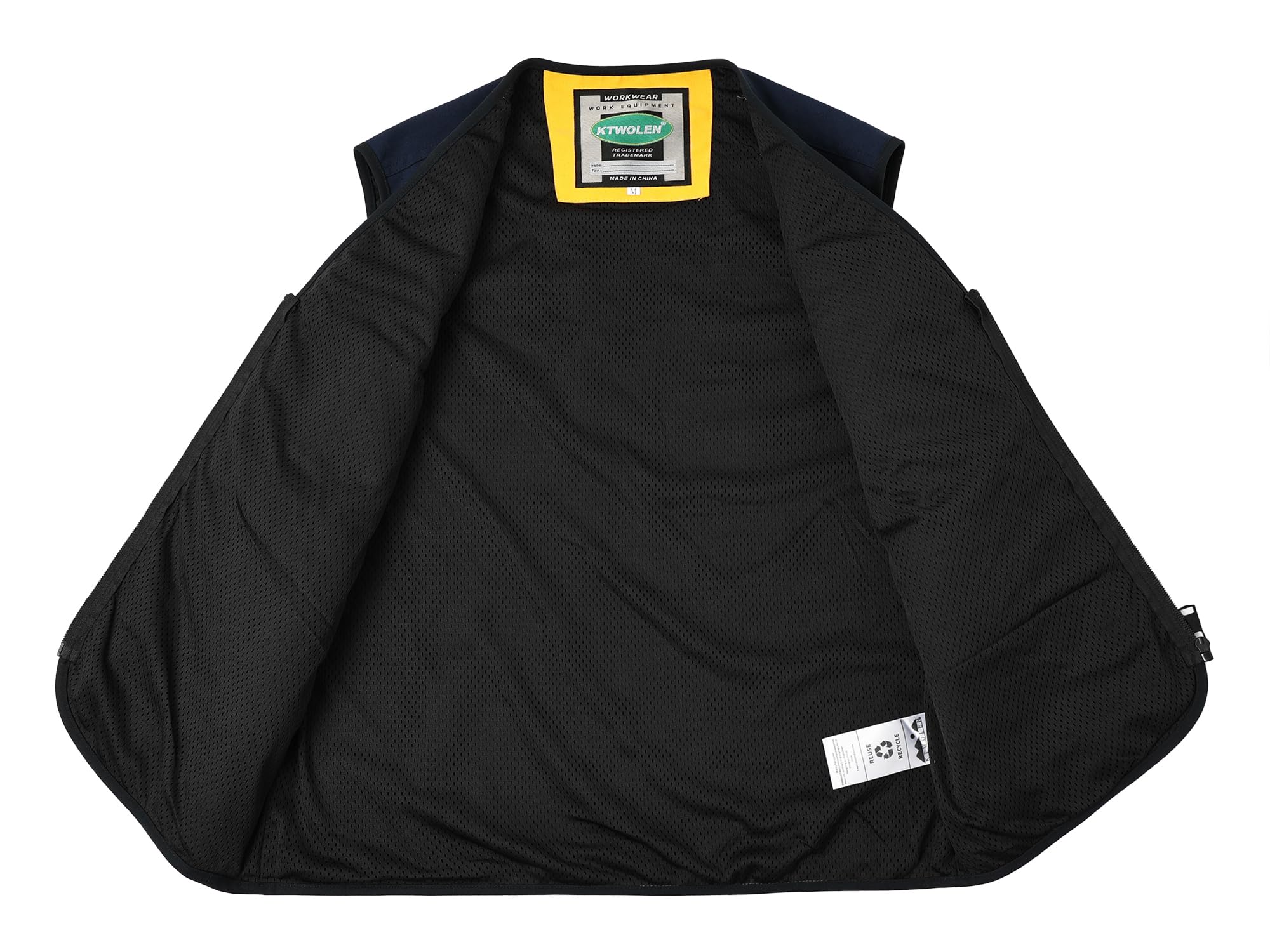Gilet da Lavoro Multitasche con Strisce Riflettenti Falegnameria Gilet Multitasche Senza Maniche