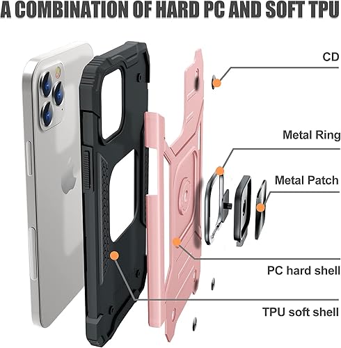 Miniatura 72 de JAME Funda para iPhone 12 Pro Max con protectores de pantalla, 2 unidades, protección contra caídas de grado militar, fundas protectoras
