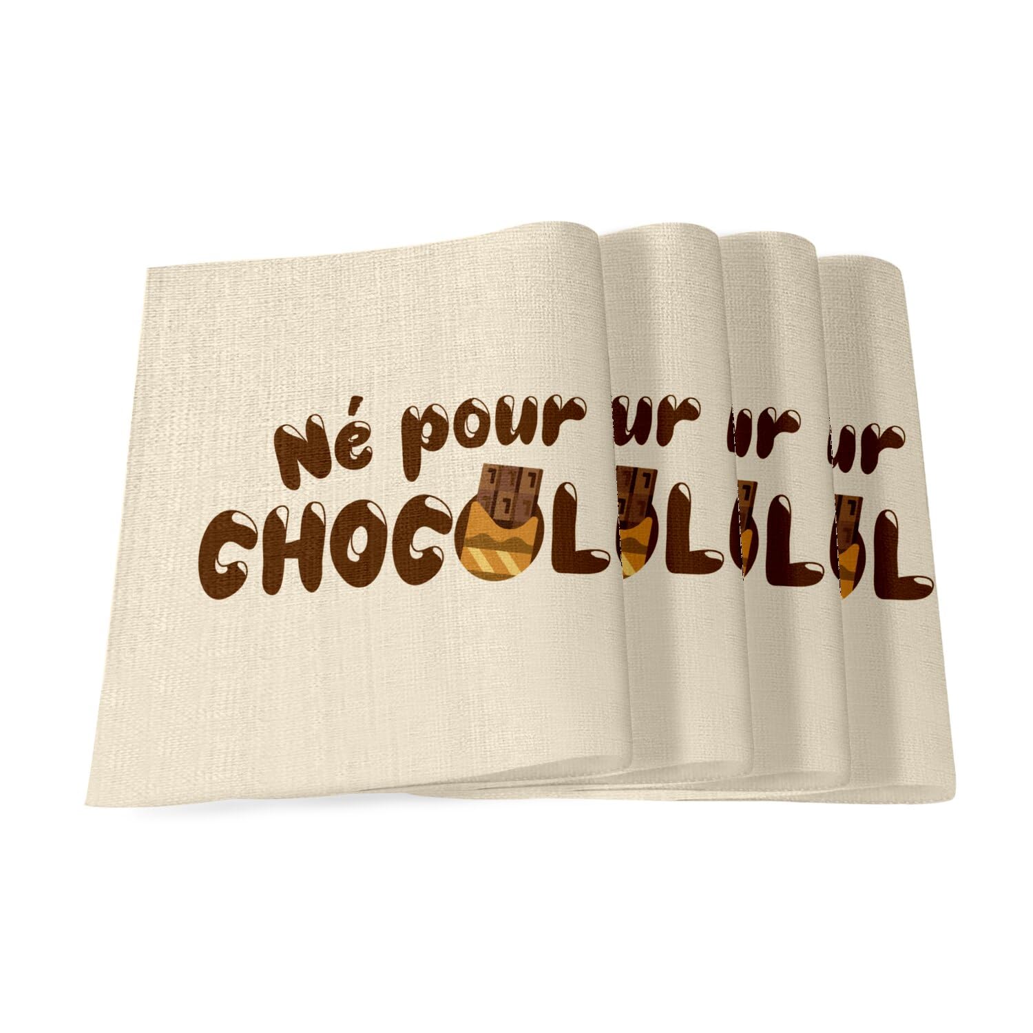 Set de table en lin rigolo pour égayer vos repas en famille et goûters