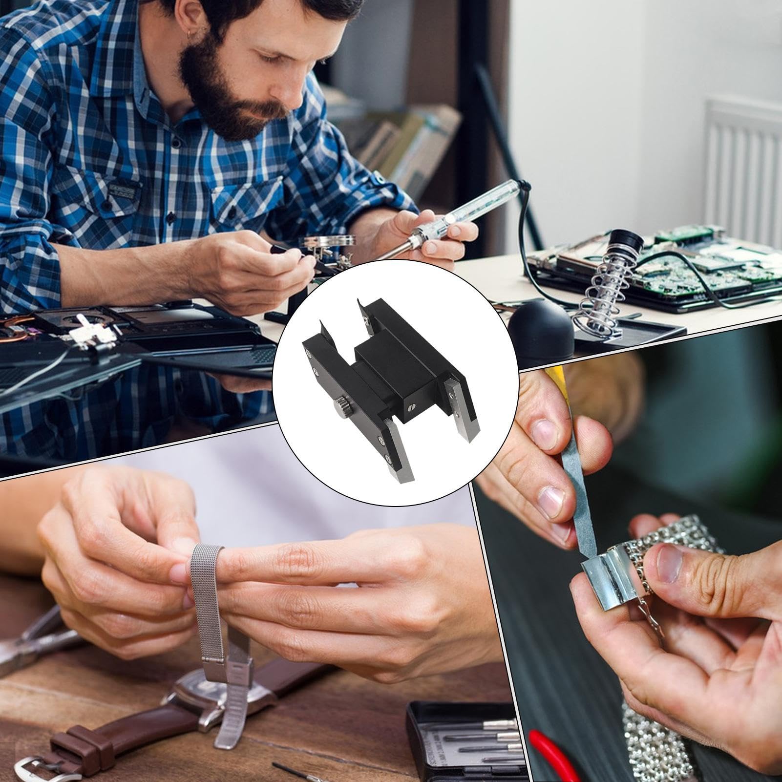 Démontoir De Goupille pour Bracelet De Montre | Outil De Démontage Ajustable Et Portable,Kit De Réparation Horlogère,pour Réparation À Domicile Remplacement Changement Ajust