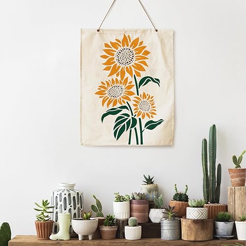 Miniatura 4 de Plantillas grandes de girasol para pintar en pared de madera, 14.5 x 11 pulgadas, pintura para niños y adultos, manualidades, proyectos, dibujo,