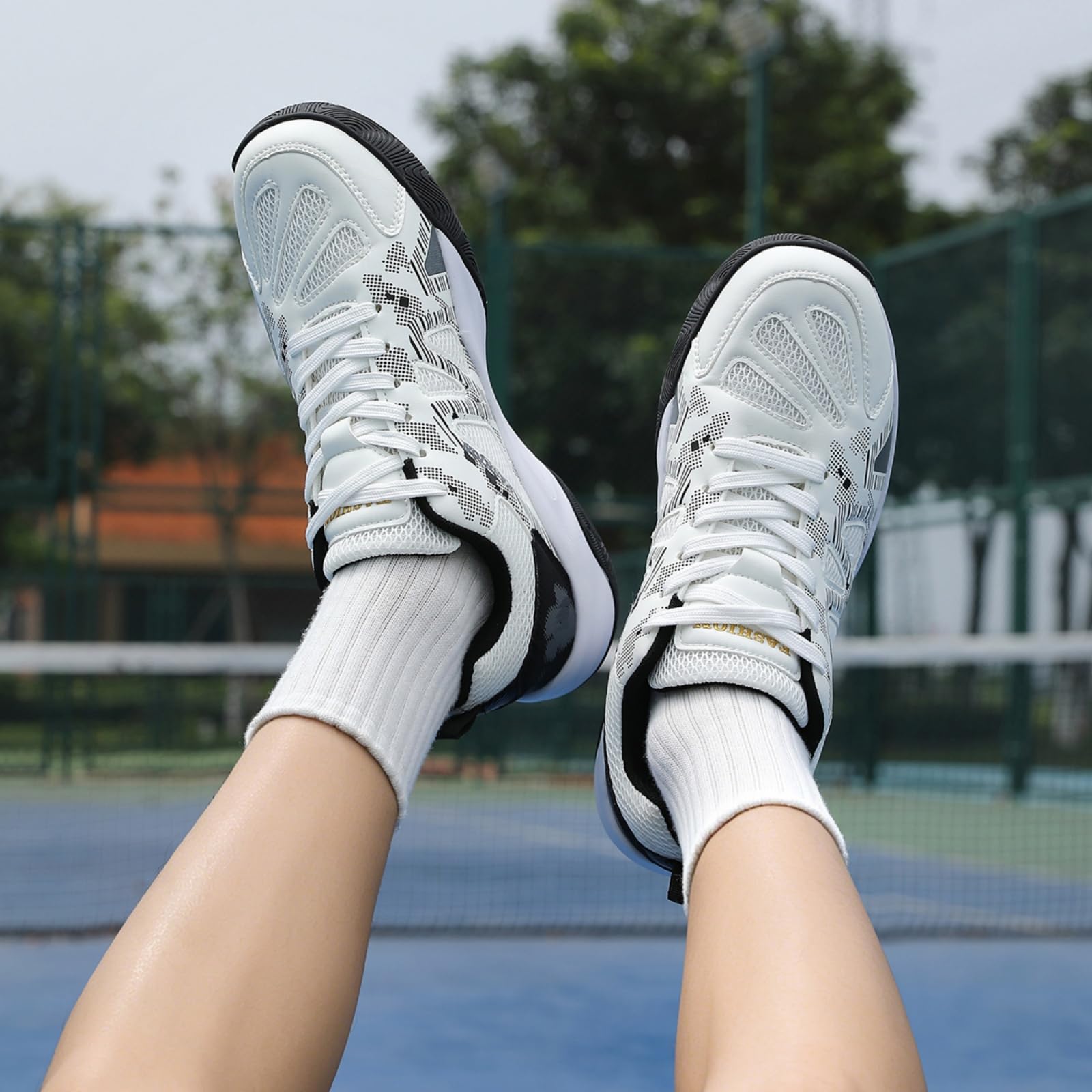JiuQing Zapatillas Bádminton Hombre Calzado Transpirable Tenis Pickleball | Suela De Goma Antideslizante, Ligeras Cómodas, Zapatillas Para Pista Cubierta, Para Squash Y Deportes De Raqueta