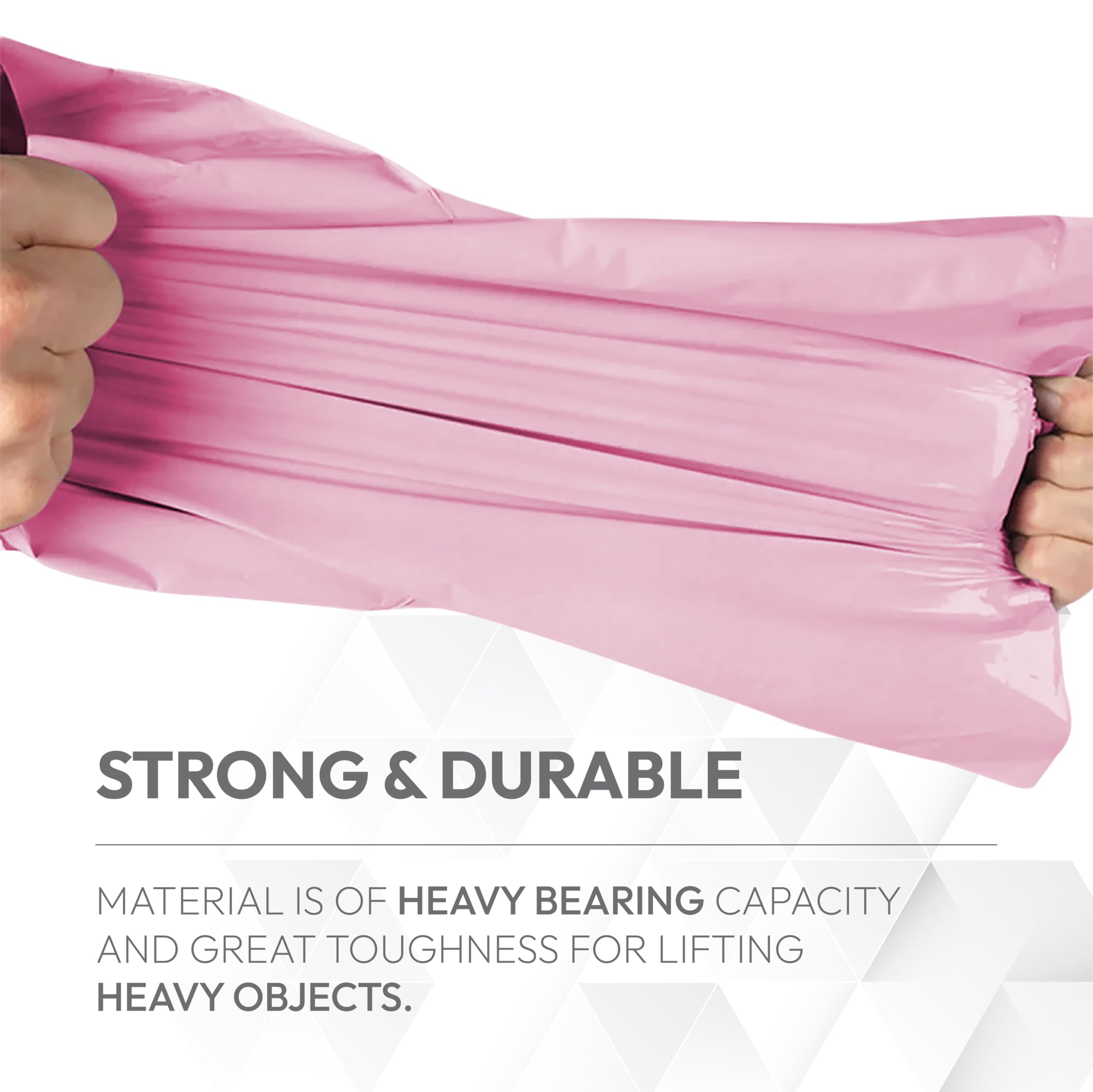 delka Bolsas de correo, 100 bolsas de polietileno rosa de tamaño mixto, sobres de envío resistentes al desgarro para ropa, documentos, fuerte adhesivo autoadhesivo, impermeables y ligeras, color rosa