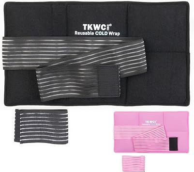 Oversize Universal Flexible Gel Cold Wrap - Ice Pack With 2 Straps for Instant Therapy Relief, Back, Shoulder, Elbow, Wrist, Hip, Foot Compress for Swelling, Pain, Sprains & Aches Black