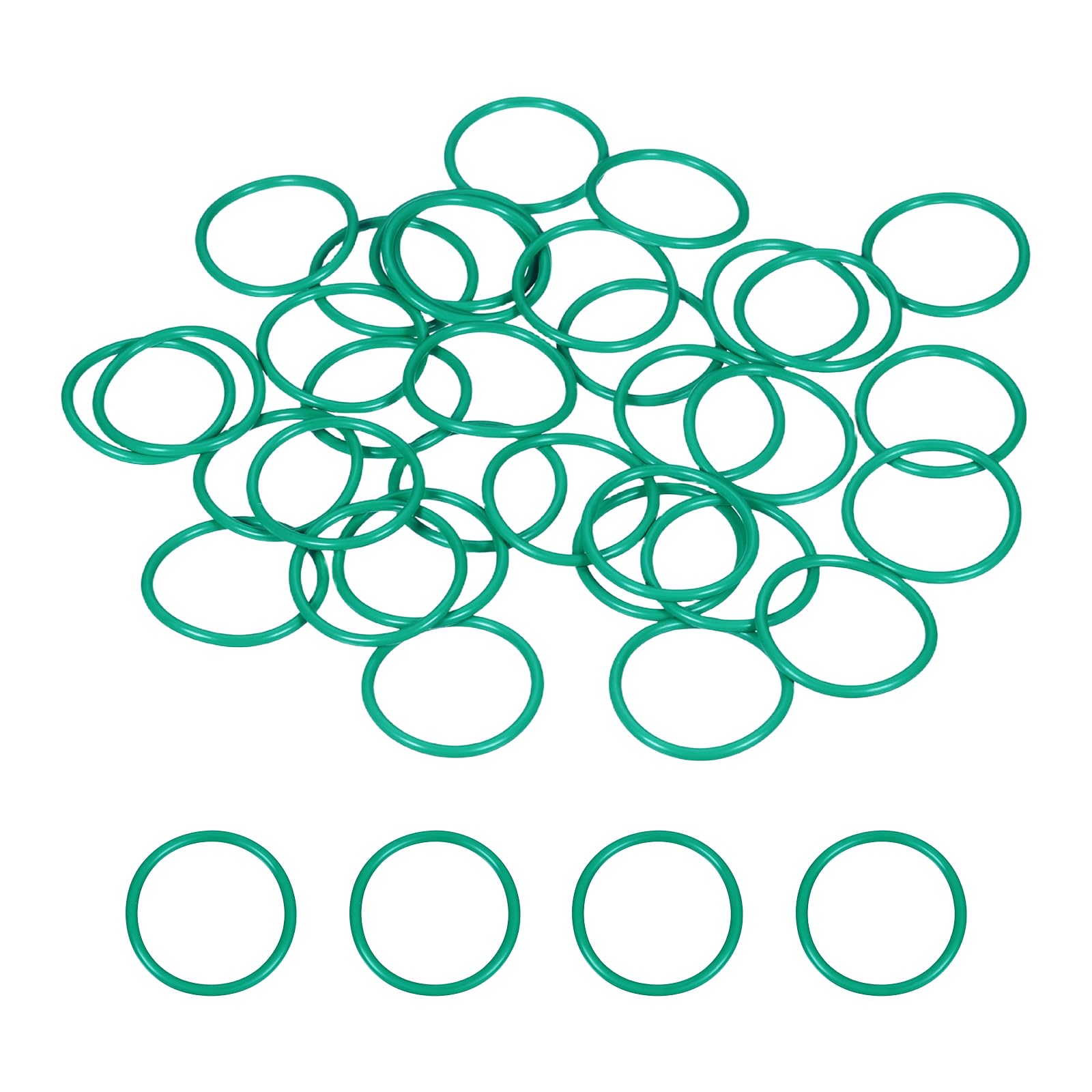 PATIKIL 50 Pcs Fluorine Rubber O-Rings 28mm OD 24mm ID 2mm Width Metric Round Sealing O Ring Seal Gasket for Machinery Industrial Engines Plumbing Faucet Hose Automotive