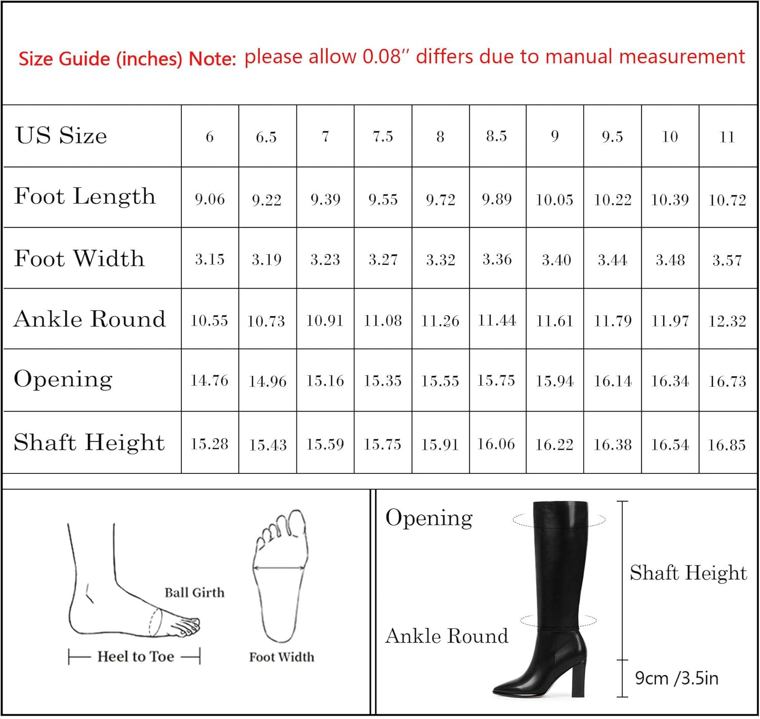 Knee High Boots Women Pointed Toe Chunky Heel Fall Tall Boots Side Zipper Long Boots for Women - Image 8