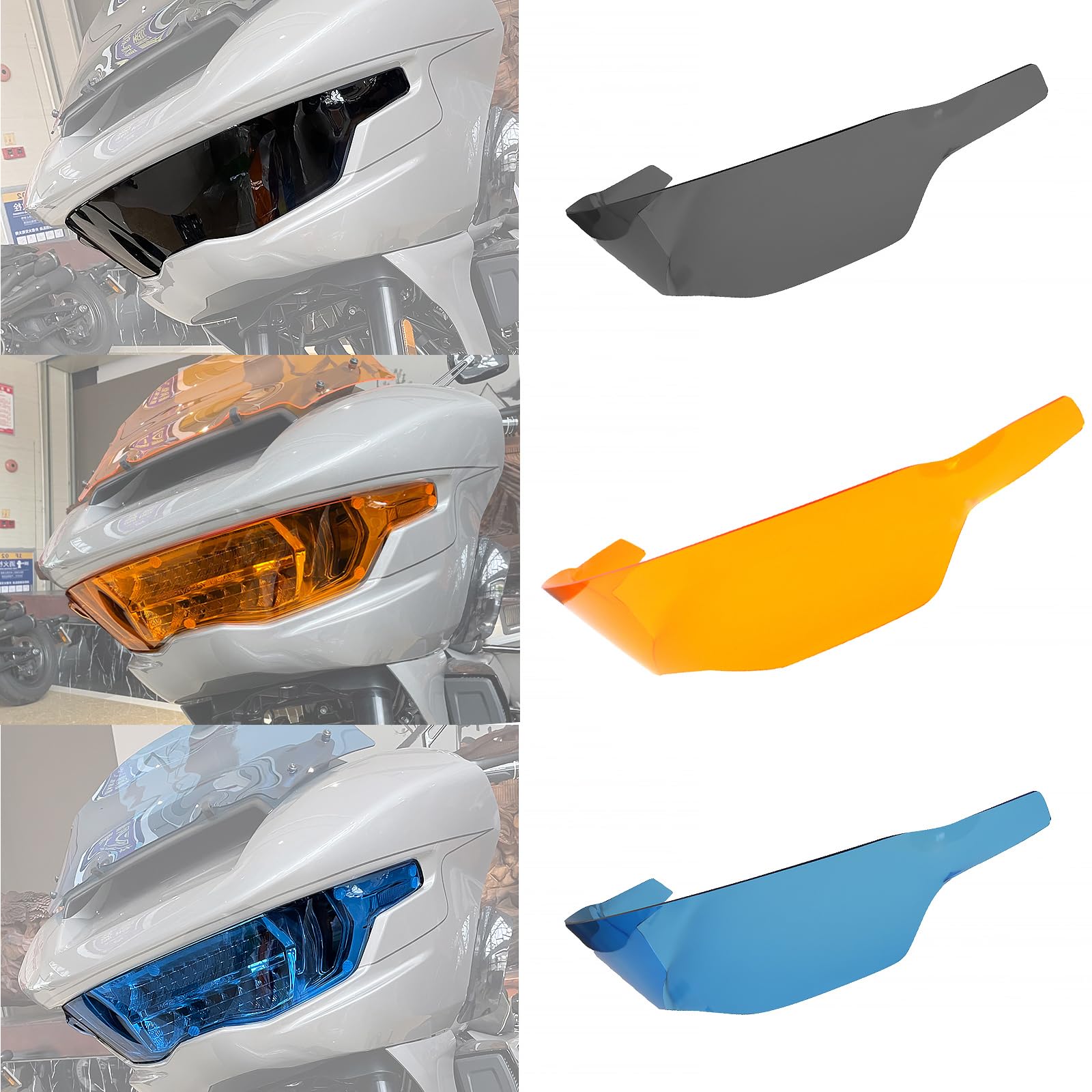 Amazon.com: RUNNING PANTHER Headlight Lens Cover for Harley, Front