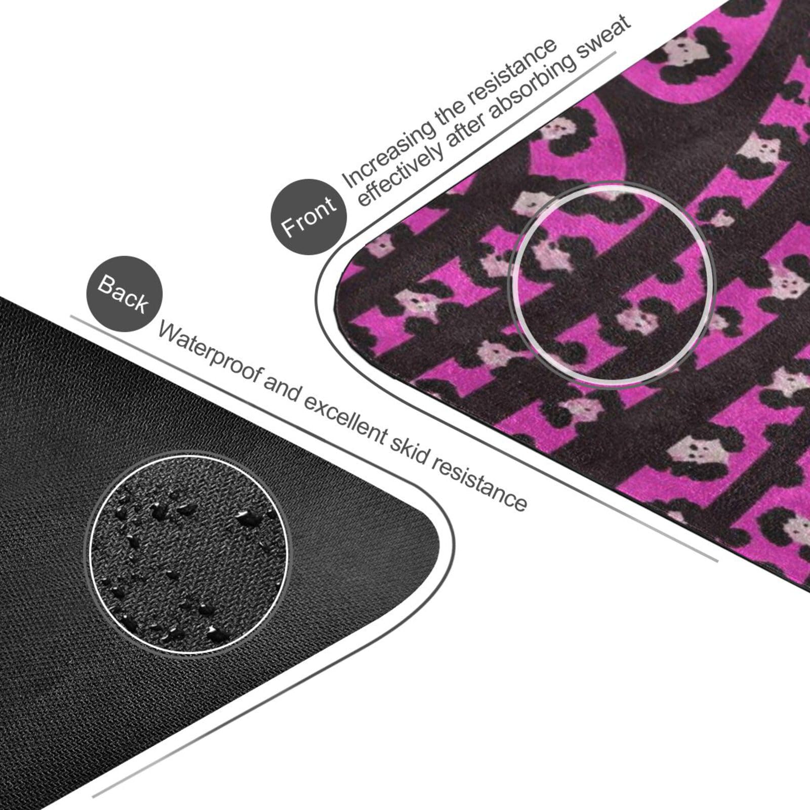 Esterilla de yoga portátil con estampado de cebras estéticas y rosas de leopardo de 1 mm de grosor para el hogar, antideslizante, con bolsa para ejercicio, 180 x 66 cm