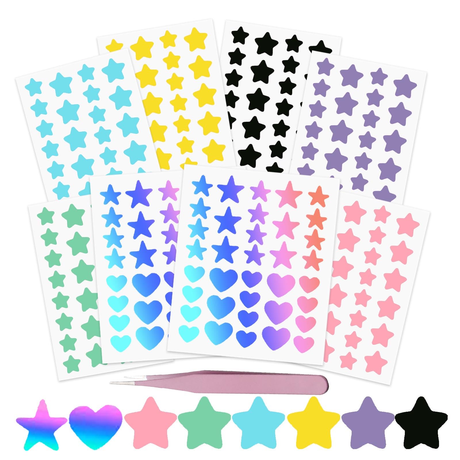 SSKHE 240 Piezas Parches Acne Star Pimple Patches Con Aceite De Árbol Aceite de Centella y Acido Salicilico Acné Hidrocoloides para el Acné Espinillas Puntos Blancos