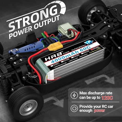 Miniatura 7 de HRB 6S Lipo Battery XT90 4000mAh 60C Soft Case 22.2V RC Lipo Batería para RC Quadcopter Helicóptero Coche Camión Barco Hobby (2 unidades)