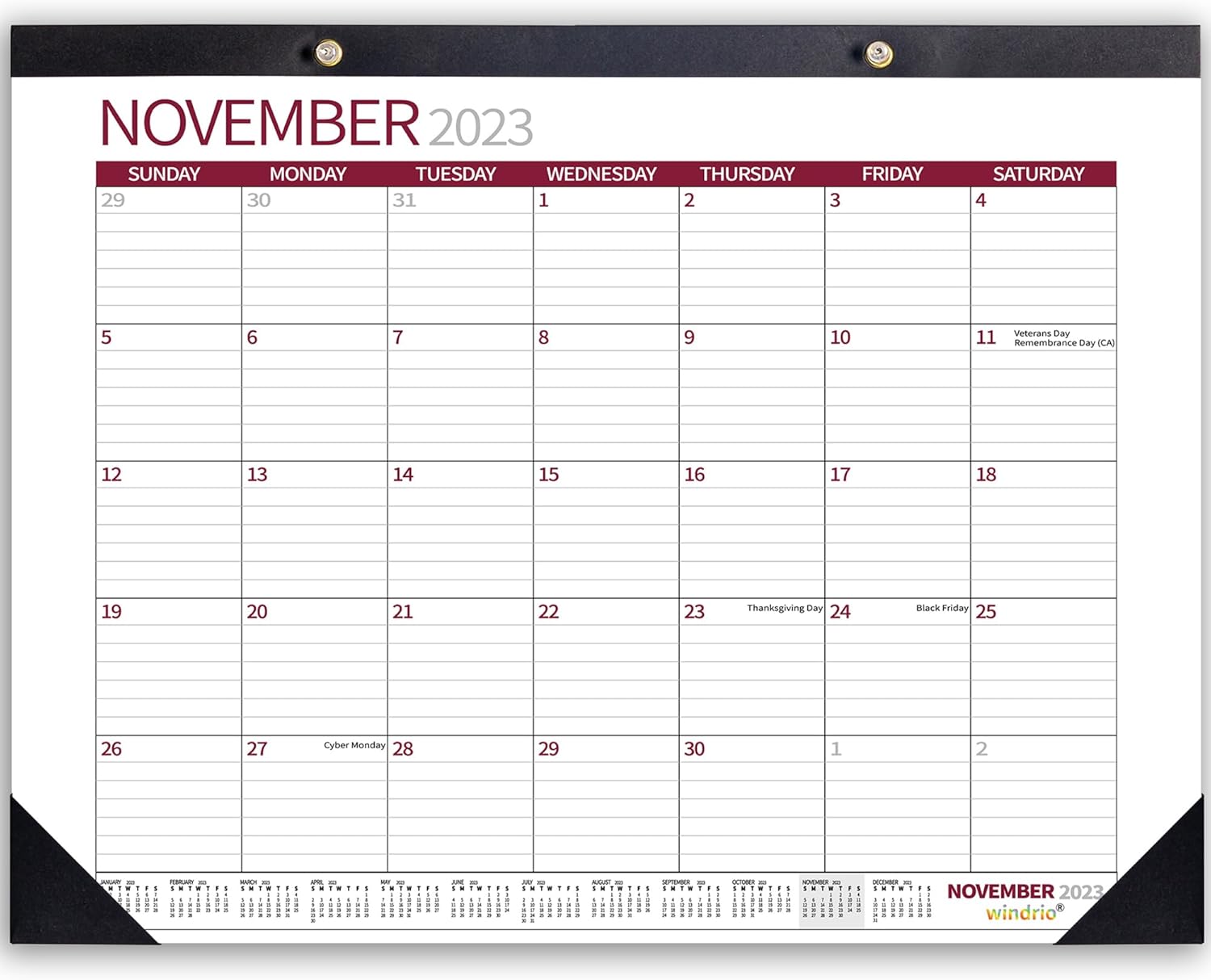 Desk Calendar 2024 Wall Calendars Monthly Planner Office Desktop, Large Thick Paper