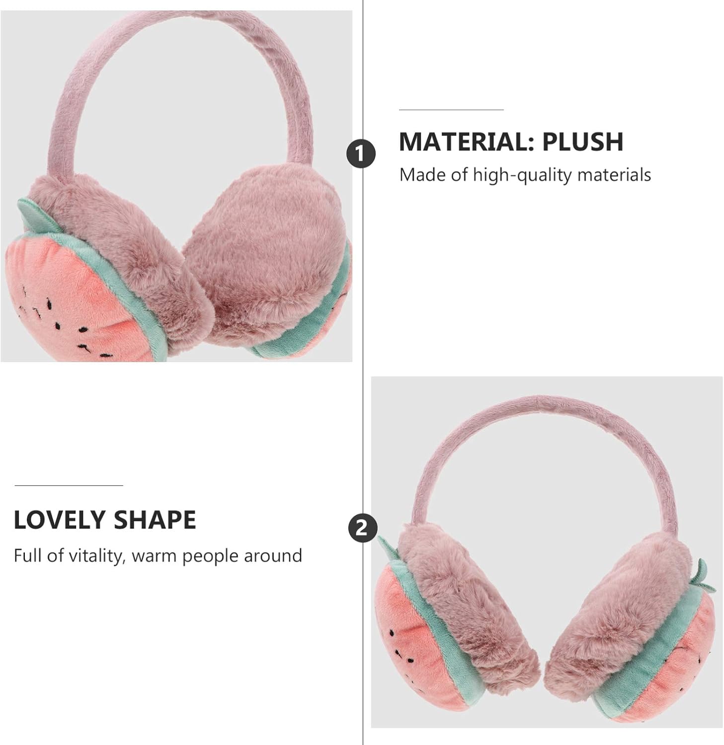 Children's Winter Earmuffs Plush Ear Covers Warm Protective Ear Muffs for Boys and Girls for Cold Weather Activities