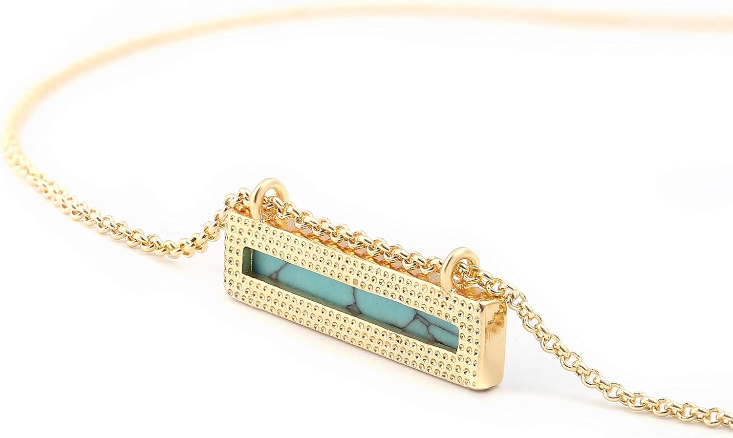 SOFYBJA 18k Gold Plated Dainty Handmade Choker Necklace for Women Green - Image 7