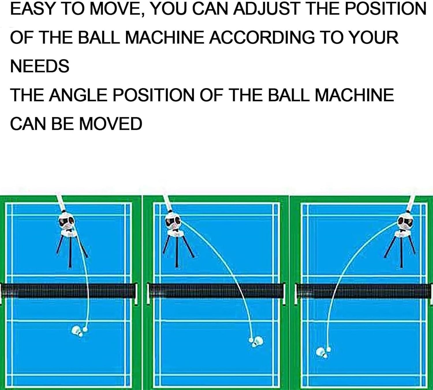 Automatic Badminton Service Machine Robot, with Remote Control Adjustment, Adjustable Angle for Home Solo Practice&Competition Training