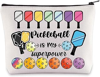 Funny Pickleball Cosmetic Bag Pickleball Player Gift Pickleball Is My Super Power Makeup Zipper Pouch Bag For Pickleball Lover (Pickleball Power)