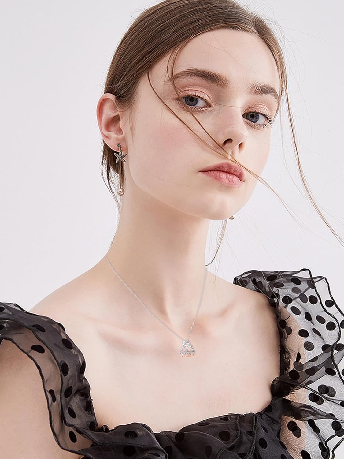 Dorunmo Mother and 1/2/3 Daughters/Son Necklace 925 Sterling Silver Mom Necklace Sisters Jewelry Heart Pendant Christmas Jewelry for Women - Image 4