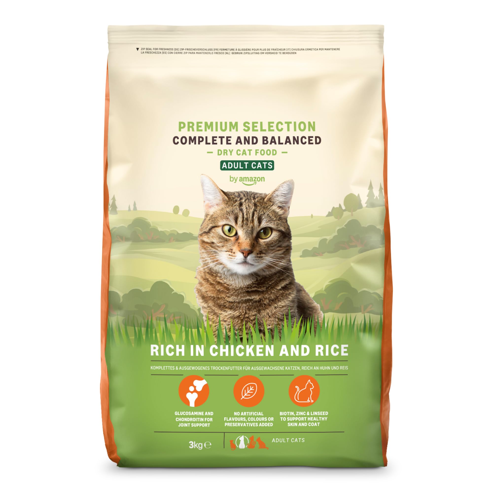 by Amazon Complete Dry Cat Food Rich in 1 count (Pack of 1), Chicken & Rice