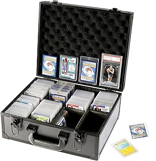 Toploaders Storage Box fits 3" x 4" 35pt Rigid Card, Trading Cards, Sports Cards，Graded Card ，Rating card， 7 DIY Sponge partition (Holds 600+ Toploaders)