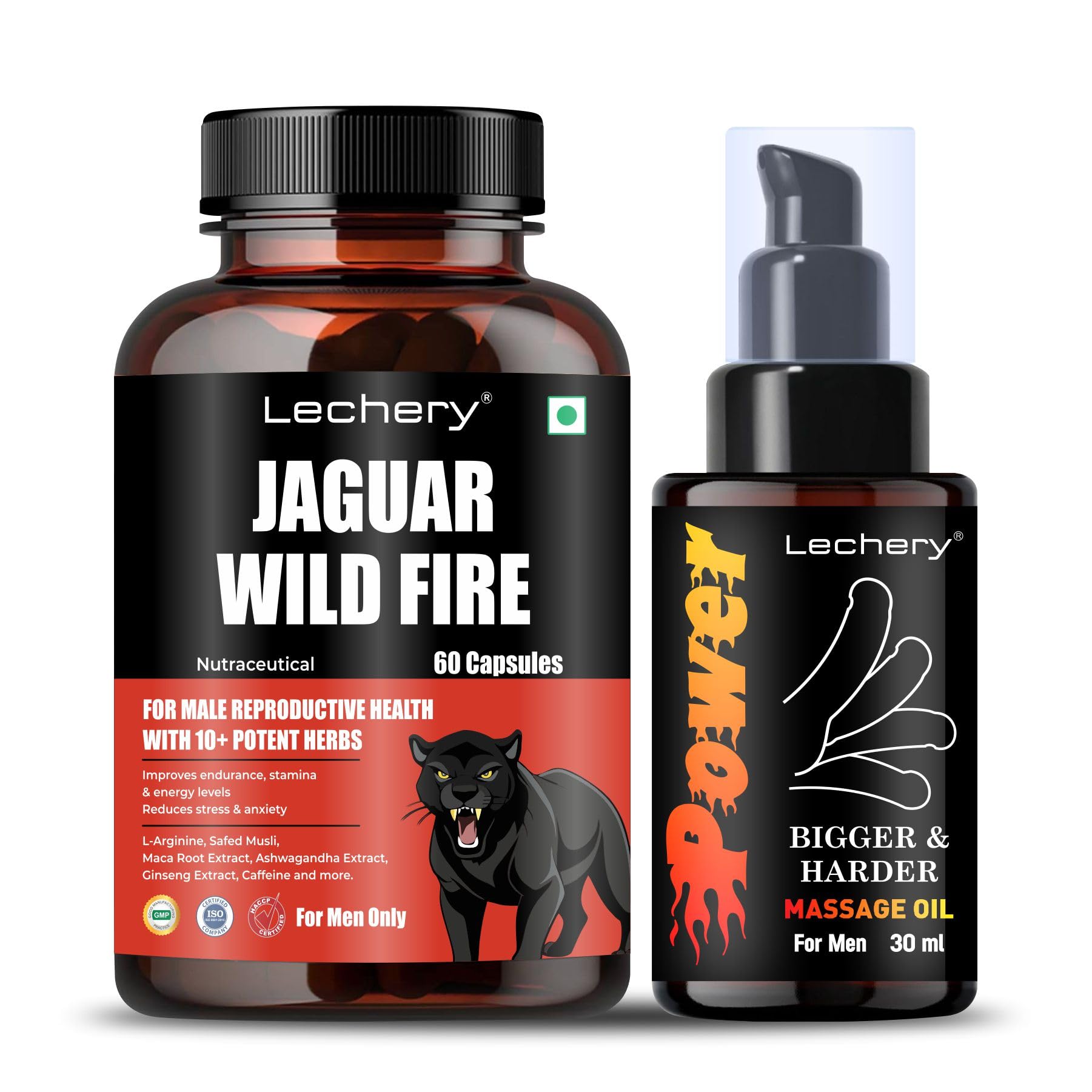 Lechery Bigger And Harder Lift-Up Natural Massage Oil 50 ml And