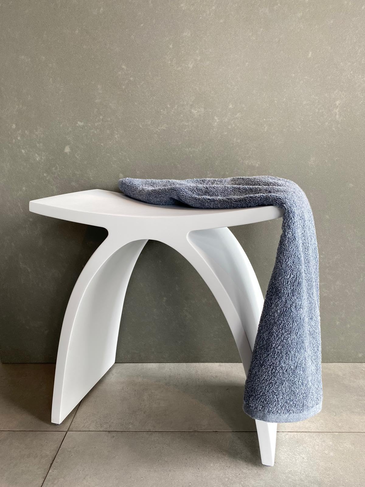 DAX Acrilyc Shower Stool, Matte White