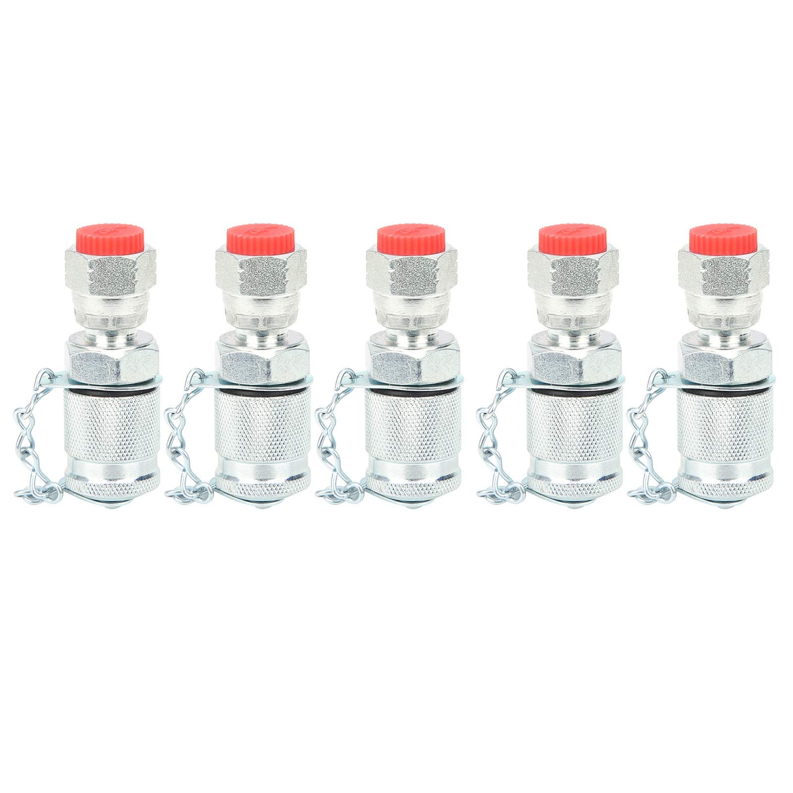 ANKROYU 5 PCS Hydraulic Testing Adapter, Heavy Duty Thread Pressure Measuring Tester Connectors, High Pressure Resistant Test Coupling Adapter