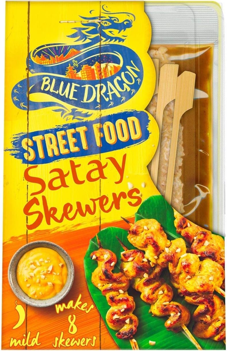 Blue Dragon Street Food Satay Skewers, 170g Amazon.co.uk Garden