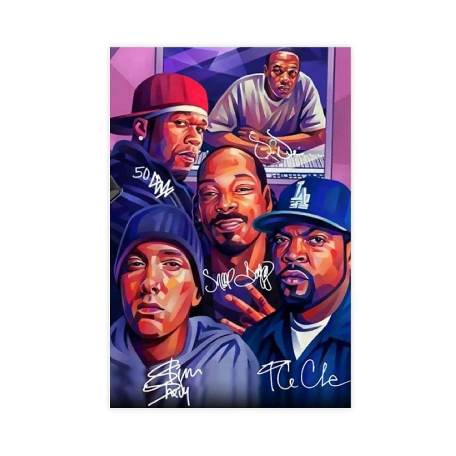 スヌープドッグ　エミネム　ポスター　DREDAY Hip Hop Rapper Dr. Dre, 50 CENT, SNOOP DOGG, EMINEM Canvas