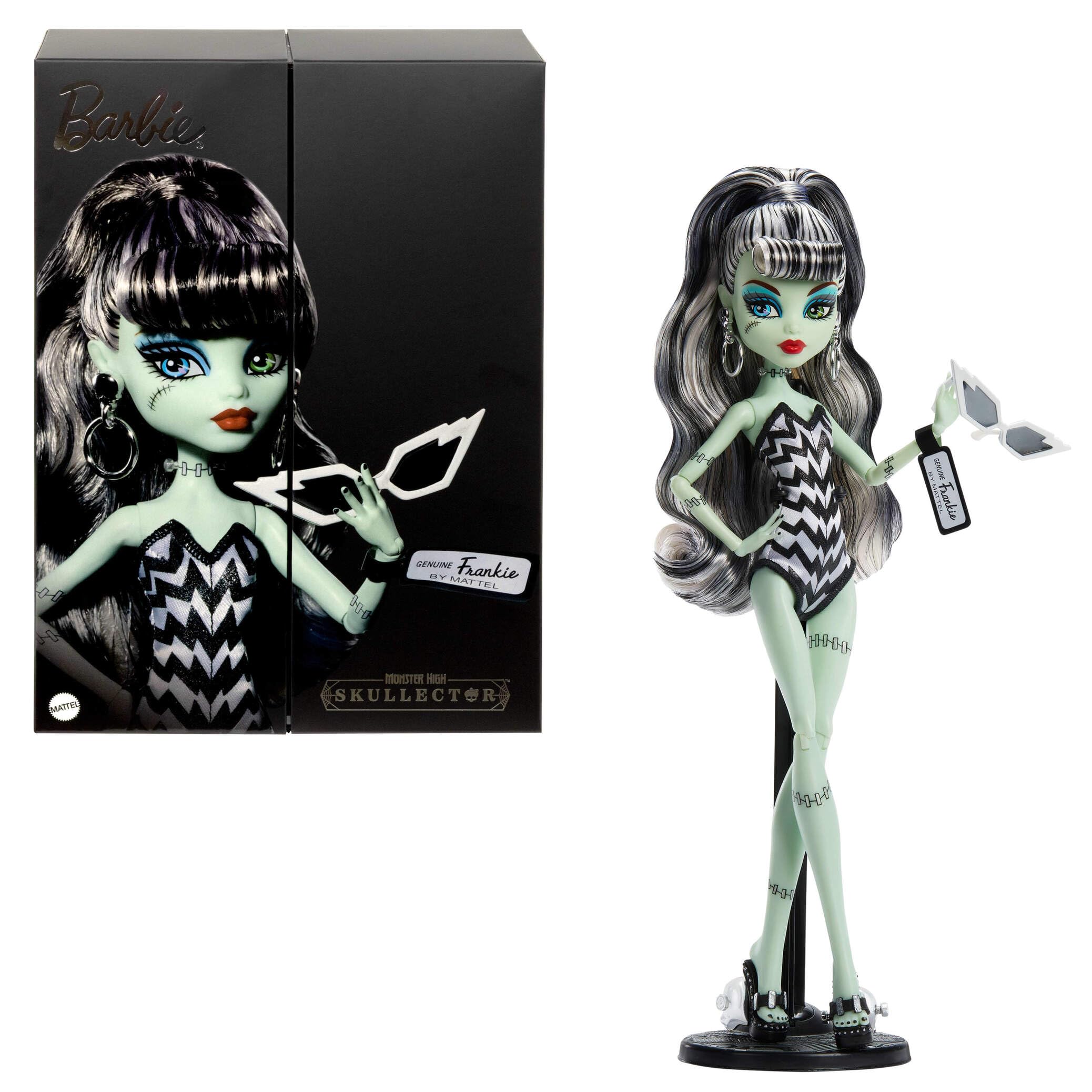 モンスターハイⅹバービー　フランキースタインドール　モンスターハイドール Amazon.com: Monster High x Barbie Frankie Stein Doll with Original