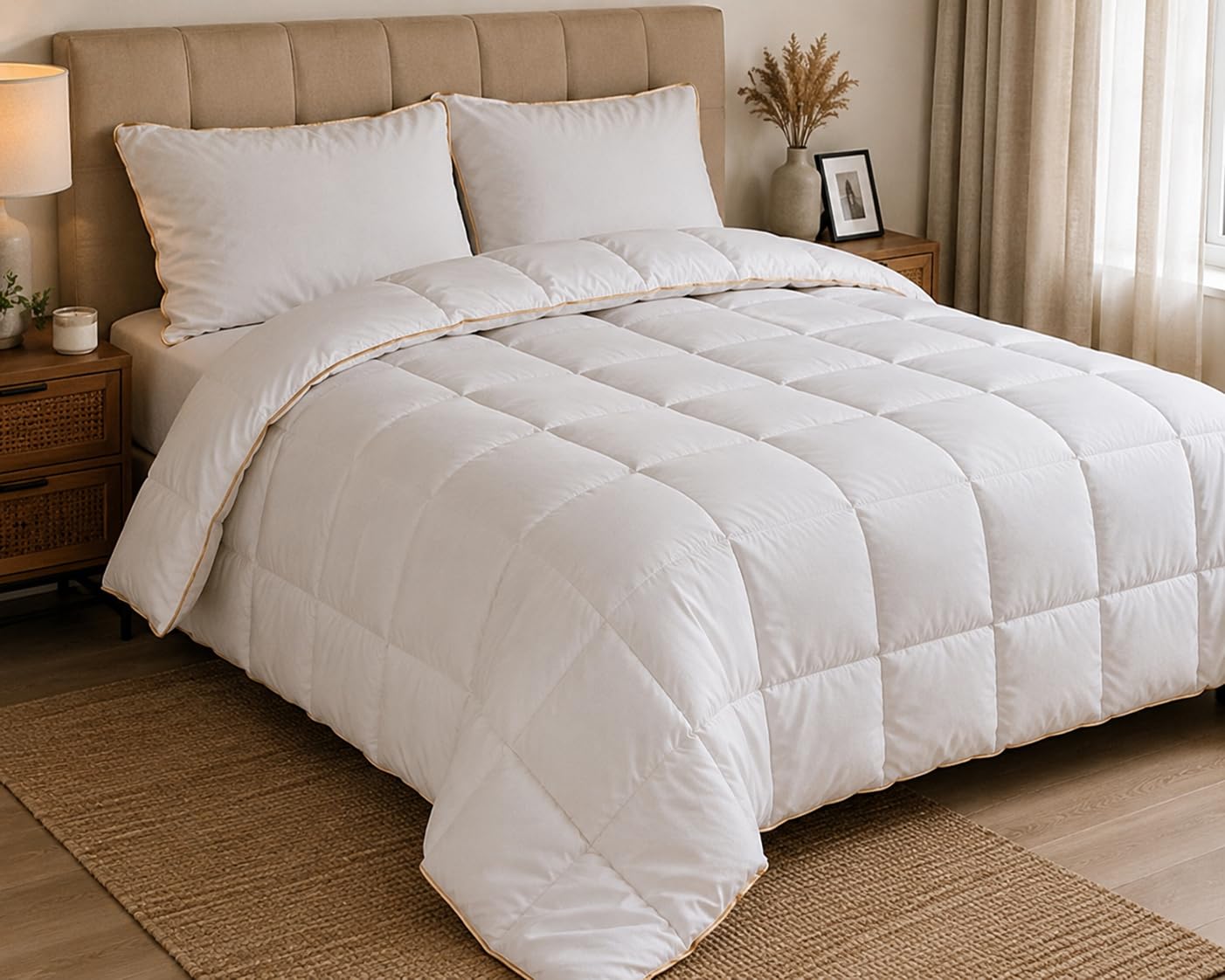 Kimbatex Relleno Nórdico Roomers Bed Linen 250 Gr/m2 Color Blanco 90% Plumón Pato Blanco 10% Pluma Pato Blanco (Cama 105 (180x220))
