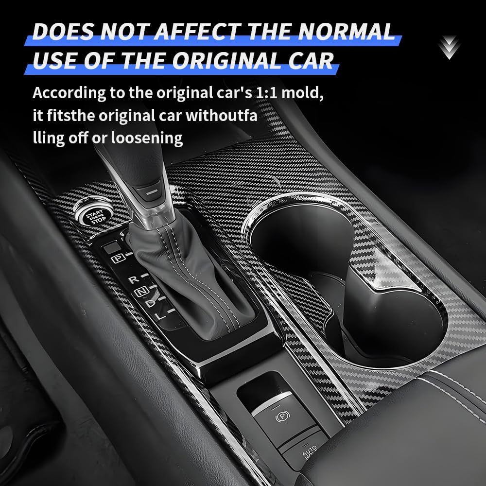 Car Center Console Gear Shift Panel Trim Cover for Nissan Altima 2019 2020 2021 2022 2023 2024 2025 2026 Auto Interior Decorations Accessories Central Control Protection Carbon Fiber Style Kit