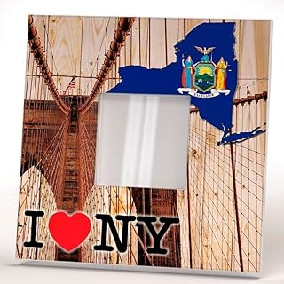 New York State Wall Framed Mirror Decor Brooklyn Bridge Art Printed Home Gift US - Compare price