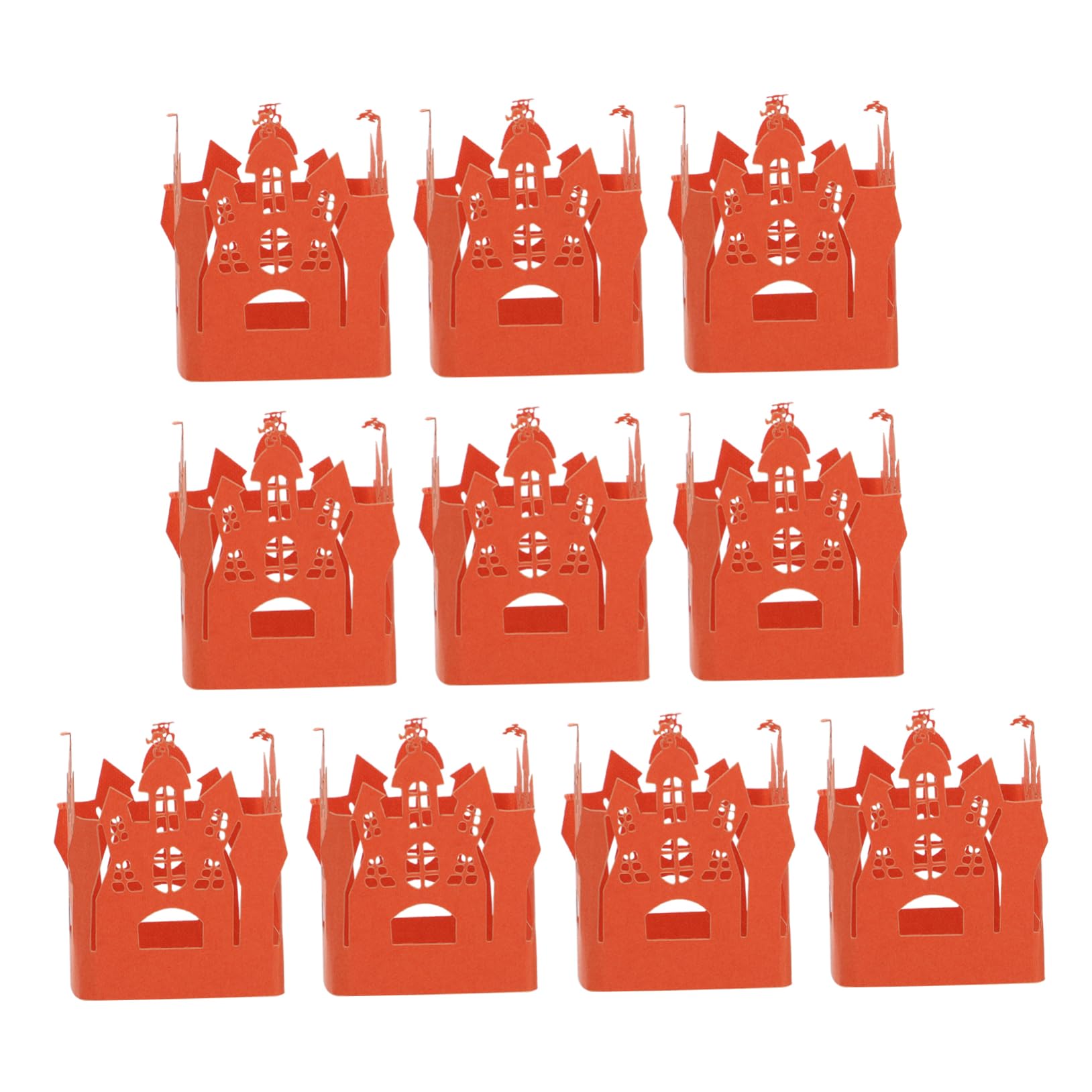 Ciieeo 20pcs Halloween Paper Lampshade Candle Wraps Black Paper Cups Halloween Candle Cup House Ornaments Black Candle Holders Candle Luminary Bags Cake Party Supplies Hollow